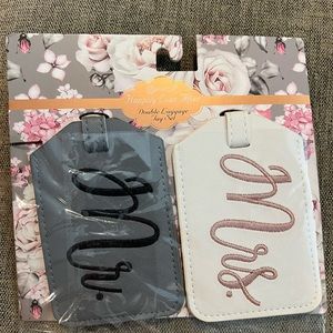Mr & Mrs Double Luggage Tag Set